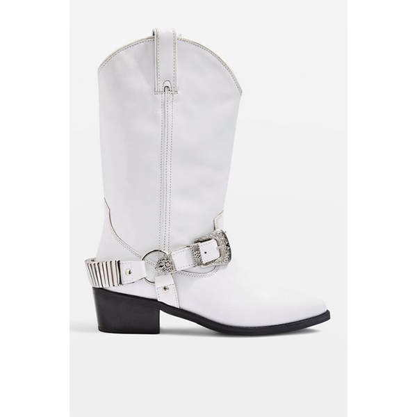 topshop white western boots