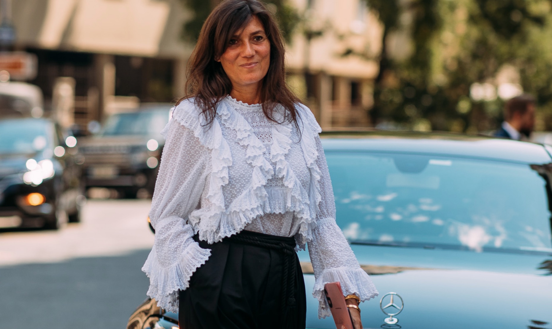 The Romantic Blouses Our Favorite French Vogue Editor Wears Perfectly